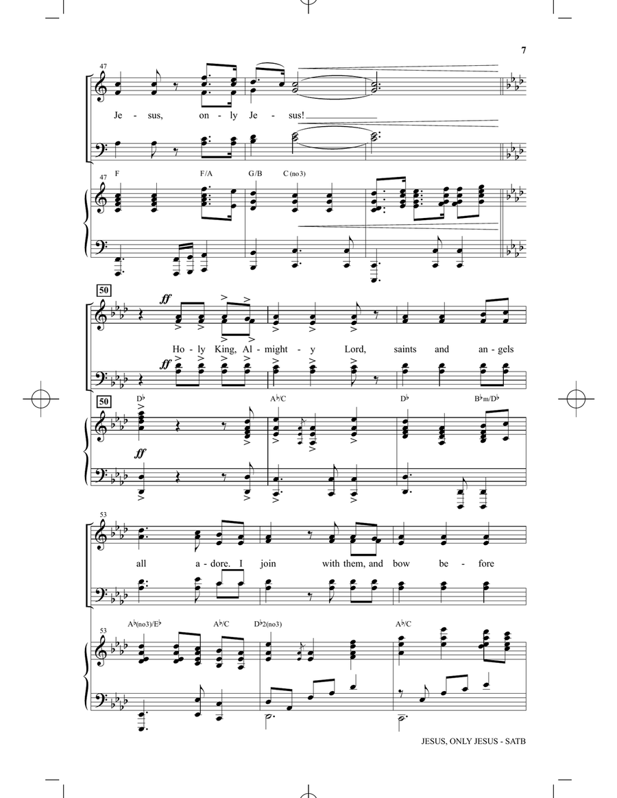 Jesus, Only Jesus Jesus, Only Jesus 4-Part scores gallery preview page 6
