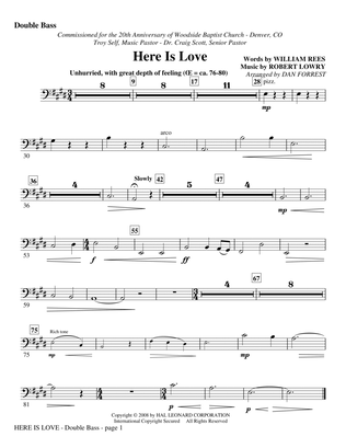 Here Is Love - Double Bass