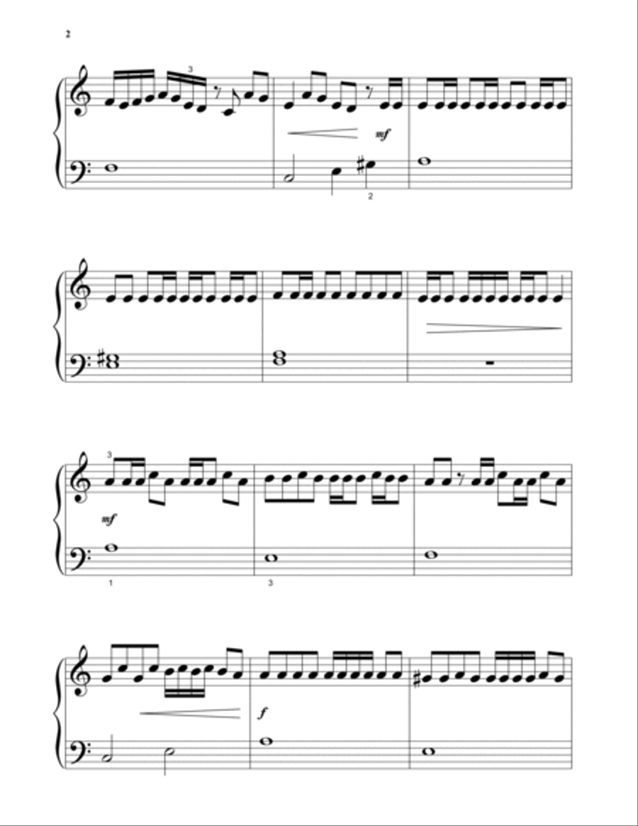 Alexander Hamilton (from Hamilton) Piano Solo scores gallery preview page 2