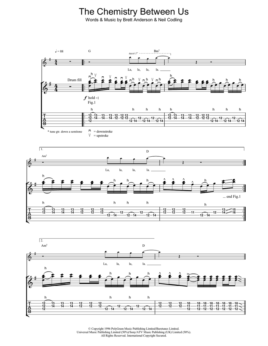 The Chemistry Between Us The Chemistry Between Us Acoustic Guitar scores gallery preview page 1