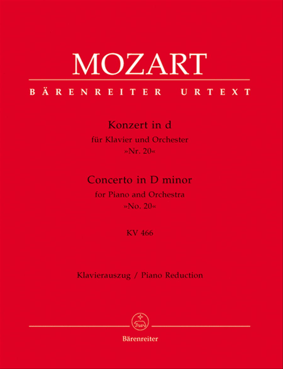 Concerto for Piano and Orchestra, No. 20 d minor, KV 466 Piano Solo scores gallery preview page 1