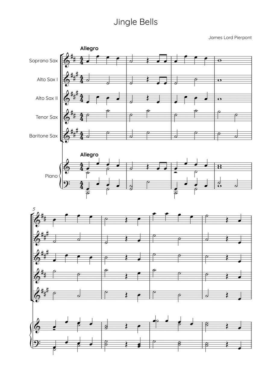 Jingle Bells Chamber Music scores gallery preview page 1