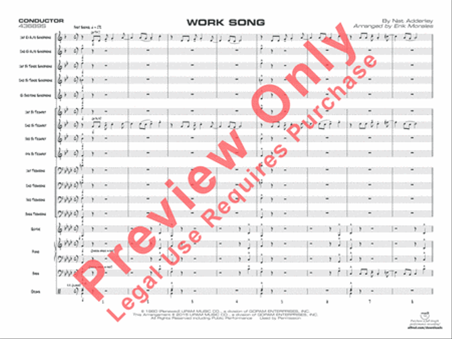 Work Song Jazz Ensemble scores gallery preview page 22