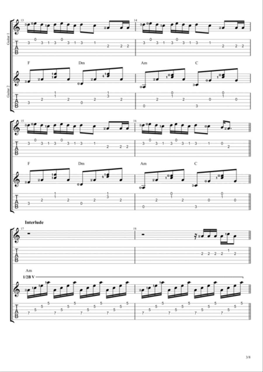 Gasoline Gasoline Electric Guitar scores gallery preview page 3
