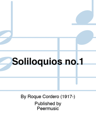 Book cover for Soliloquios no.1