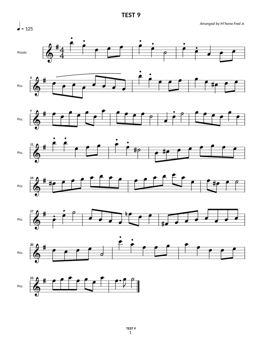 TEST 9 Part scores gallery preview page 1