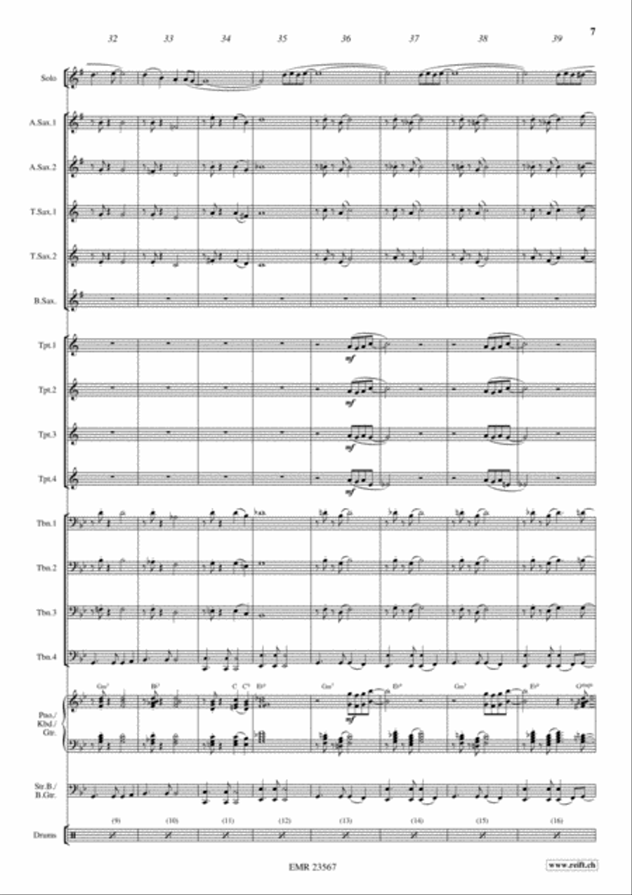 Funkysax Big Band scores gallery preview page 7