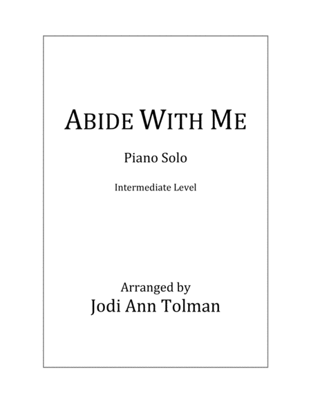Abide With Me, Piano Solo