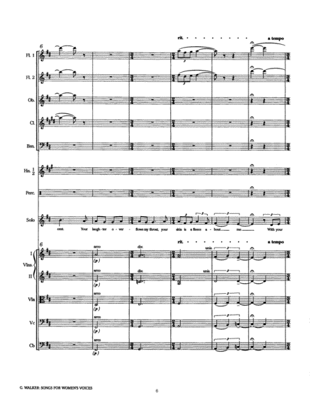 Songs for Women's Voices: 2. Mornings Innocent (Downloadable Orchestra Score)