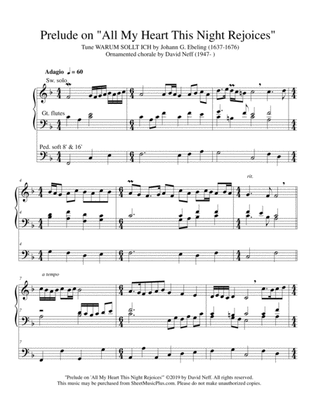 Prelude on "All My Heart This Night Rejoices" (ornamented chorale)