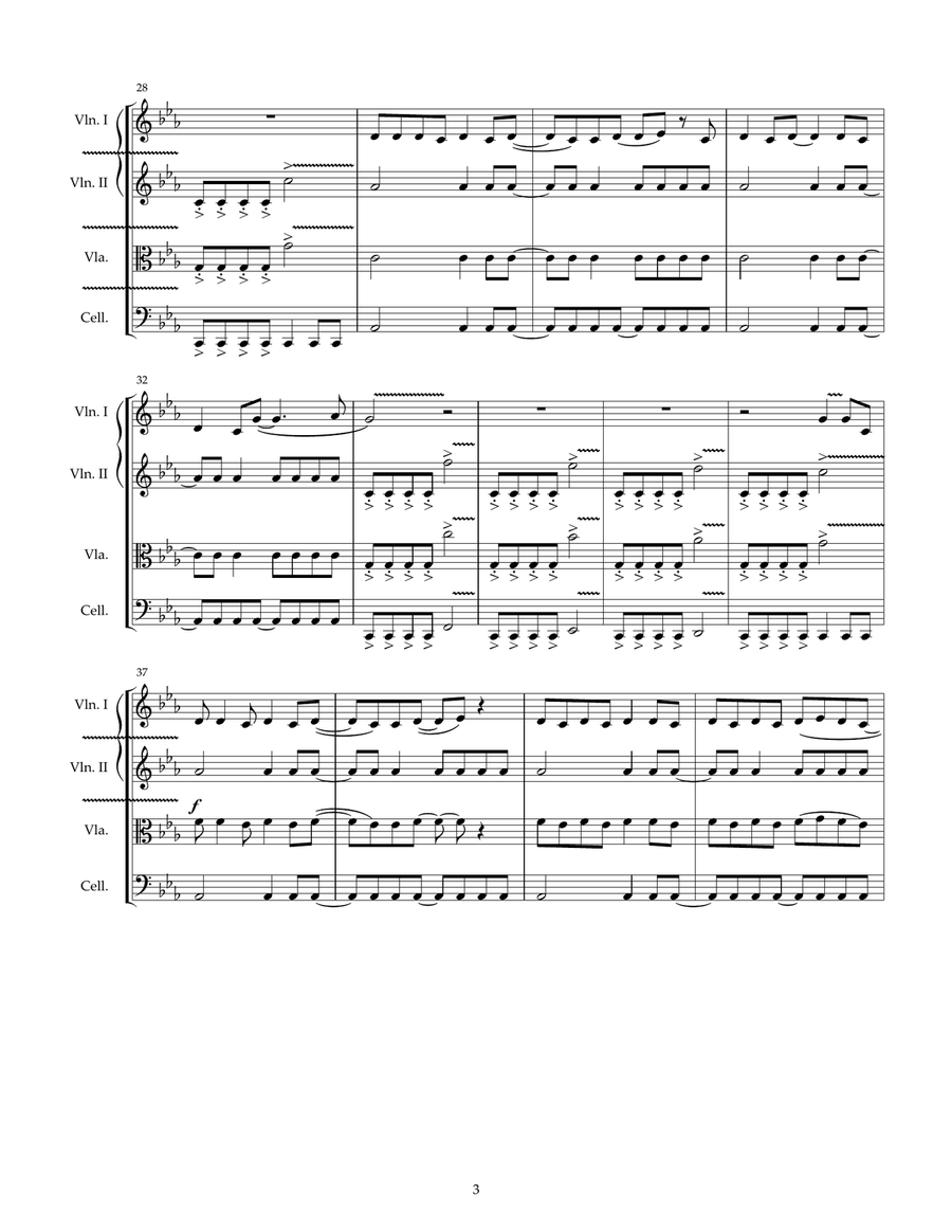 Aerials String Quartet scores gallery preview page 3