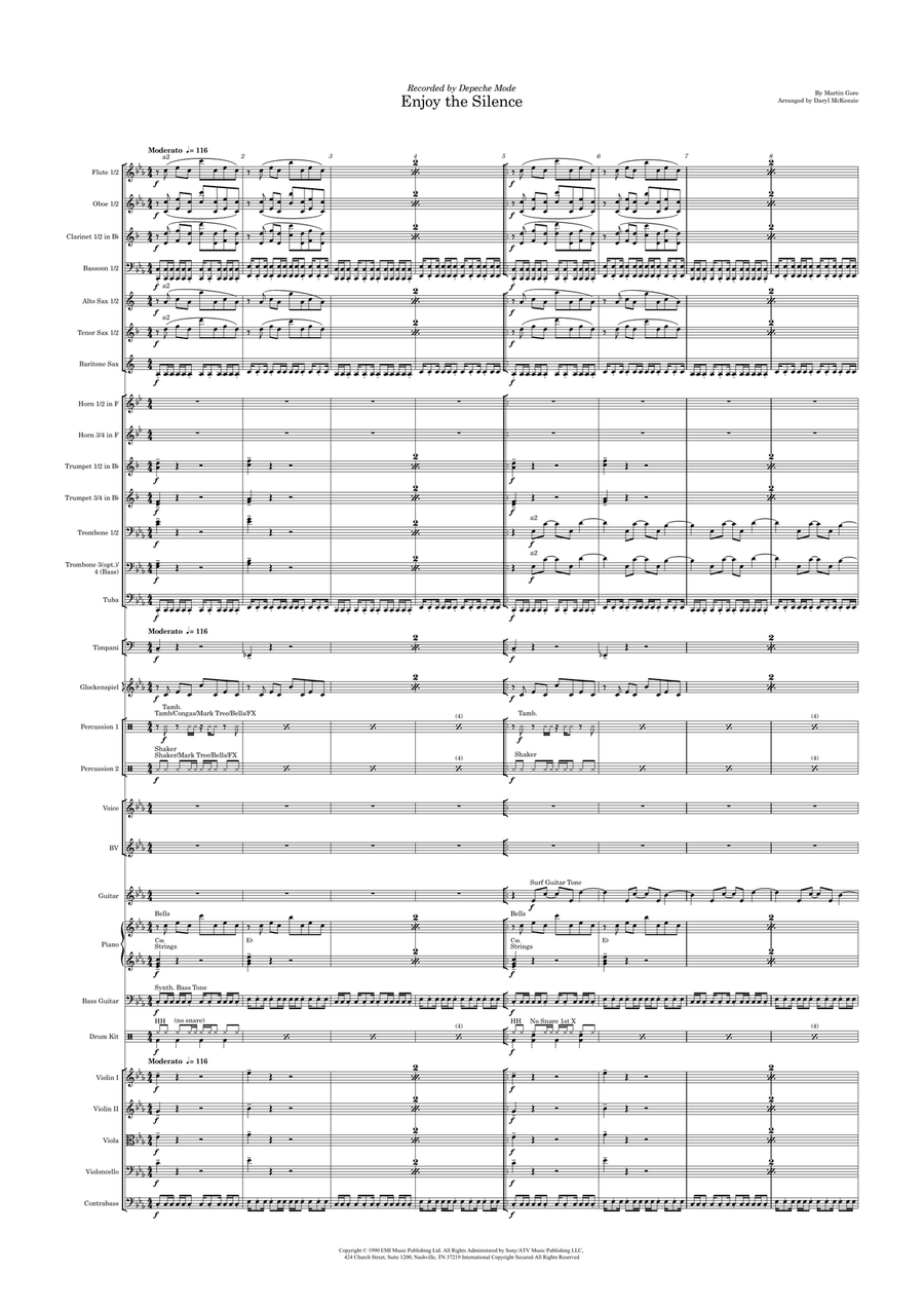 Enjoy The Silence Full Orchestra scores gallery preview page 1