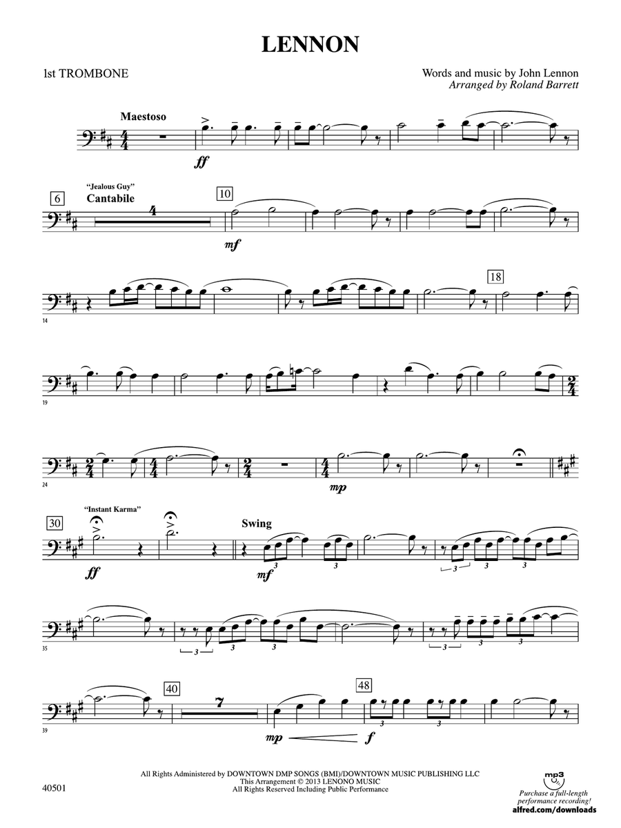 Lennon: 1st Trombone