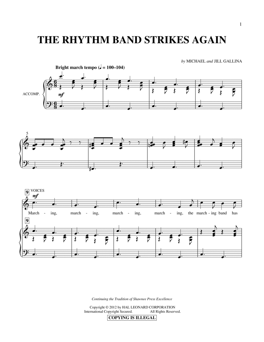 The Rhythm Band Strikes Again Choir scores gallery preview page 1