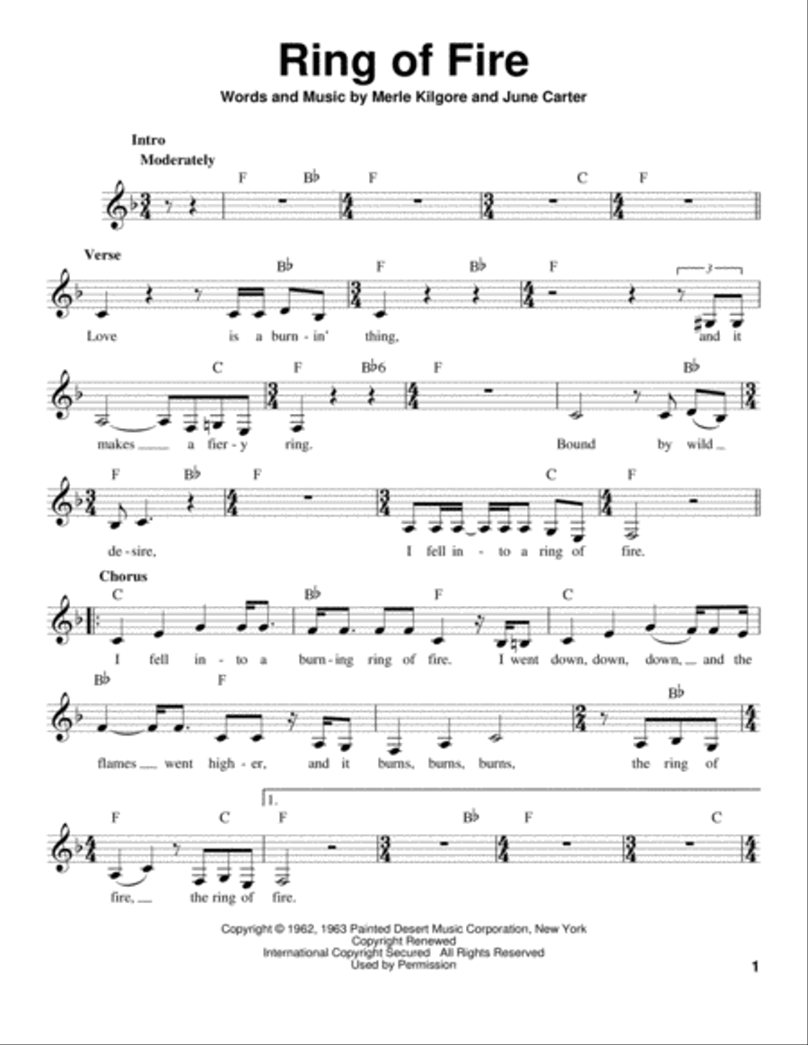 Ring Of Fire Voice scores gallery preview page 1