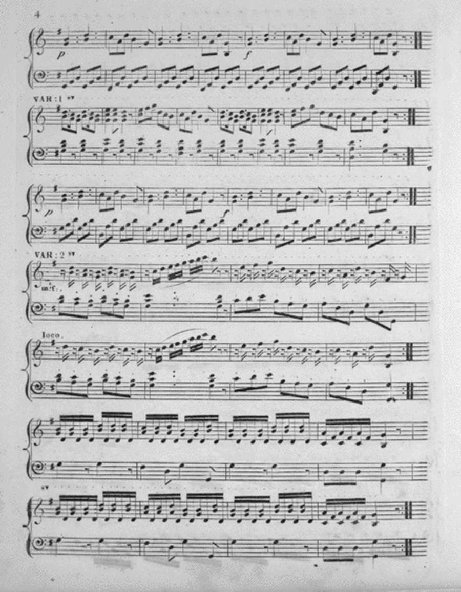 Herr Cline's Dance With Variations for the Piano Forte