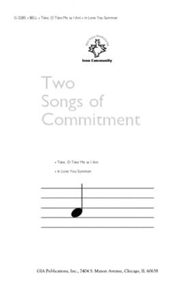 Book cover for Two Songs of Commitment