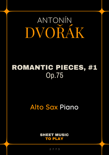 Romantic Pieces, Op.75 (1st mov.) - Alto Sax and Piano (Full Score and Parts) image number null