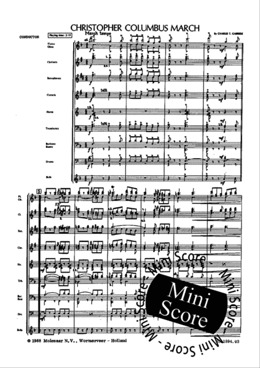 Christopher Columbus Concert Band scores gallery preview page 5
