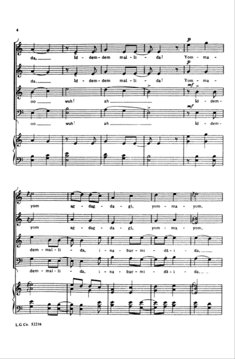 Iddem-dem Mallida Iddem-dem Mallida Choir scores gallery preview page 2