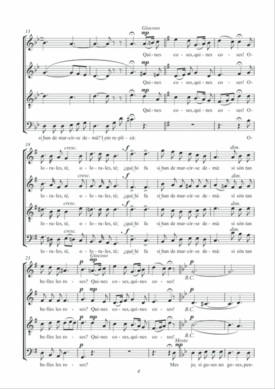 Madrigal trist 4-Part scores gallery preview page 6