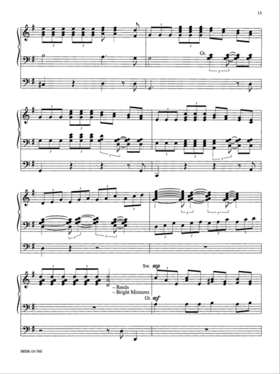Hail Thee, Festival Day Organ scores gallery preview page 4