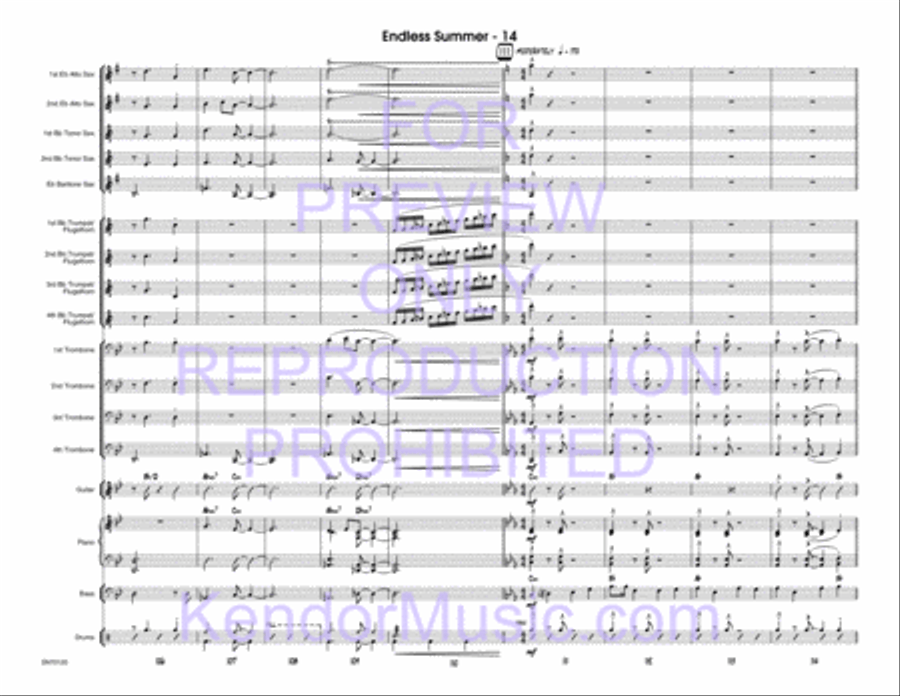 Endless Summer (Full Score) Jazz Ensemble scores gallery preview page 15