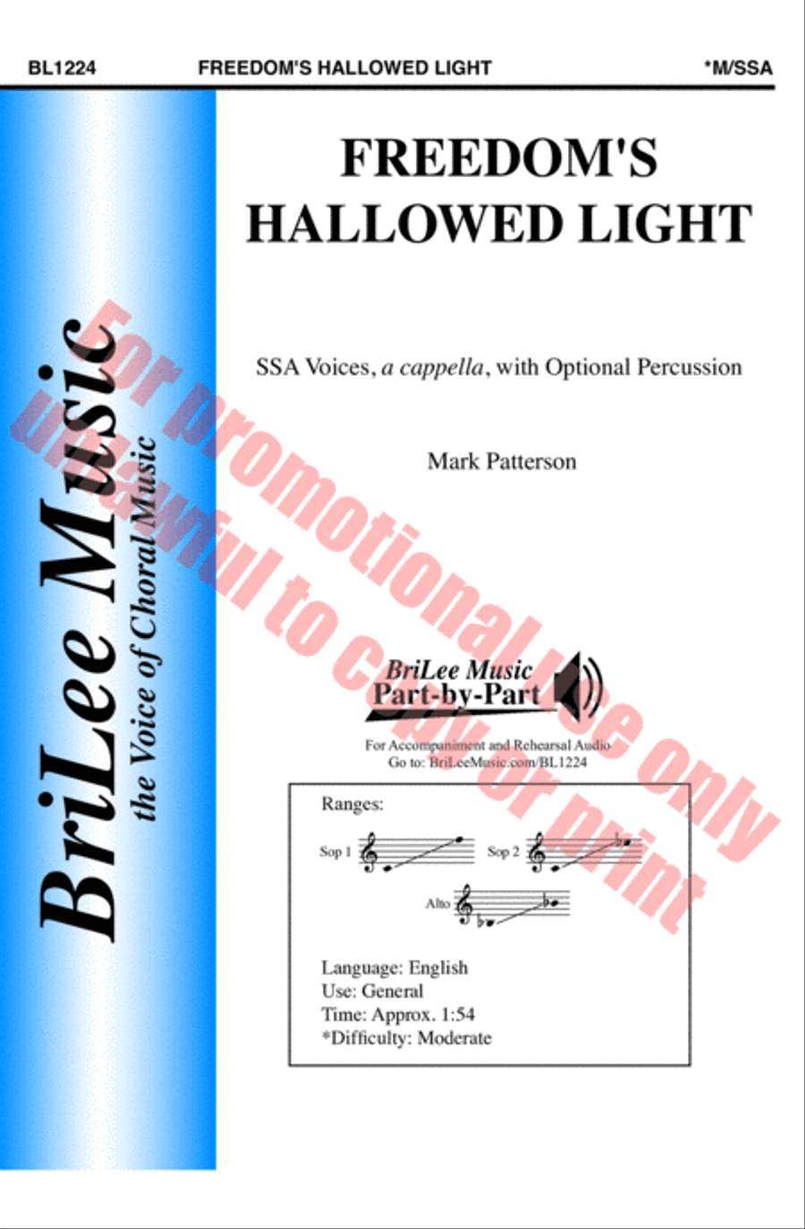 Freedom's Hallowed Light SSA scores gallery preview page 2