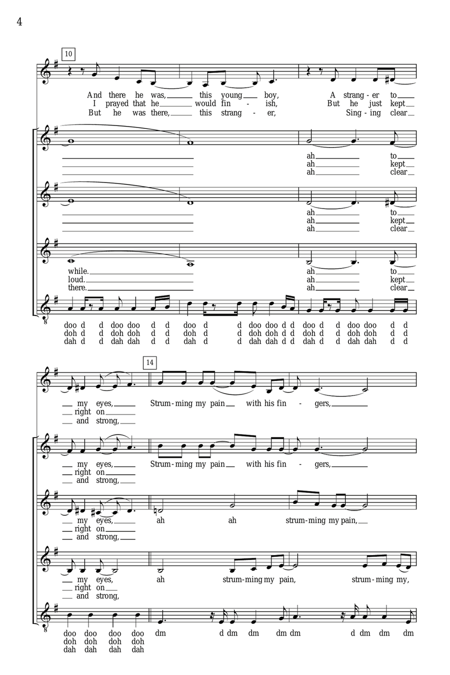 Killing Me Softly With His Song (arr. Deke Sharon) SSA scores gallery preview page 3