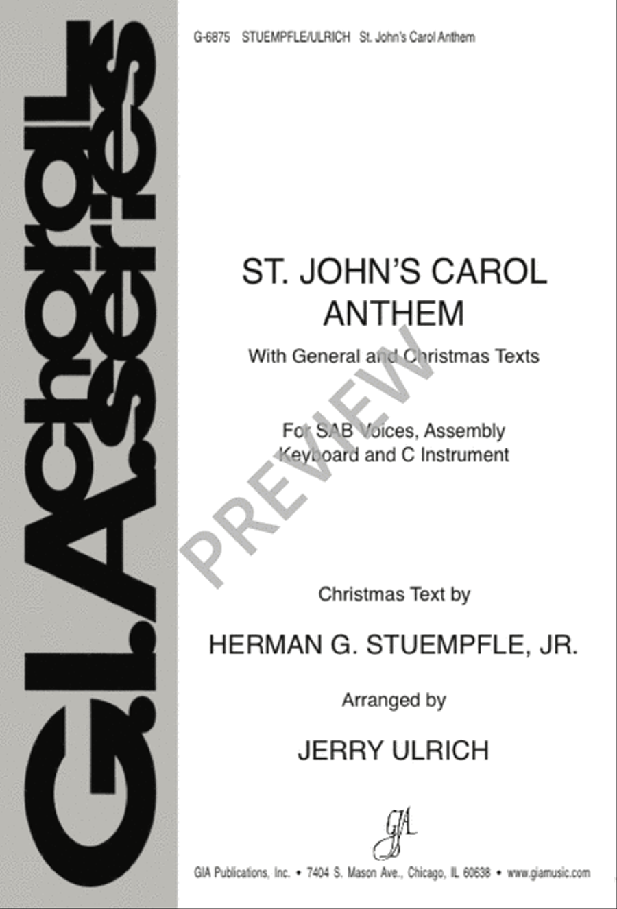 St. John's Carol Anthem 3-Part scores gallery preview page 2