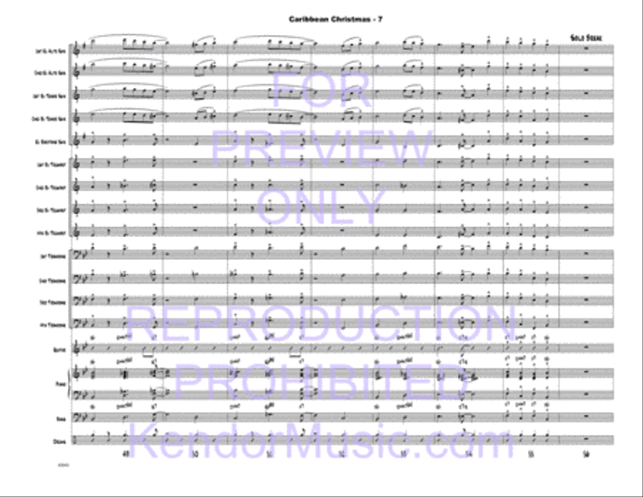 Caribbean Christmas Jazz Ensemble scores gallery preview page 8