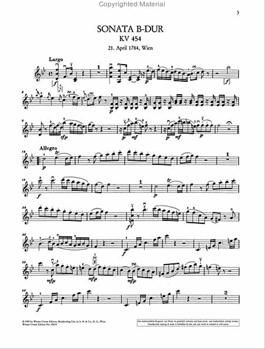 Sonatas for Piano and Violin, Vol. 3 Violin Solo scores gallery preview page 6