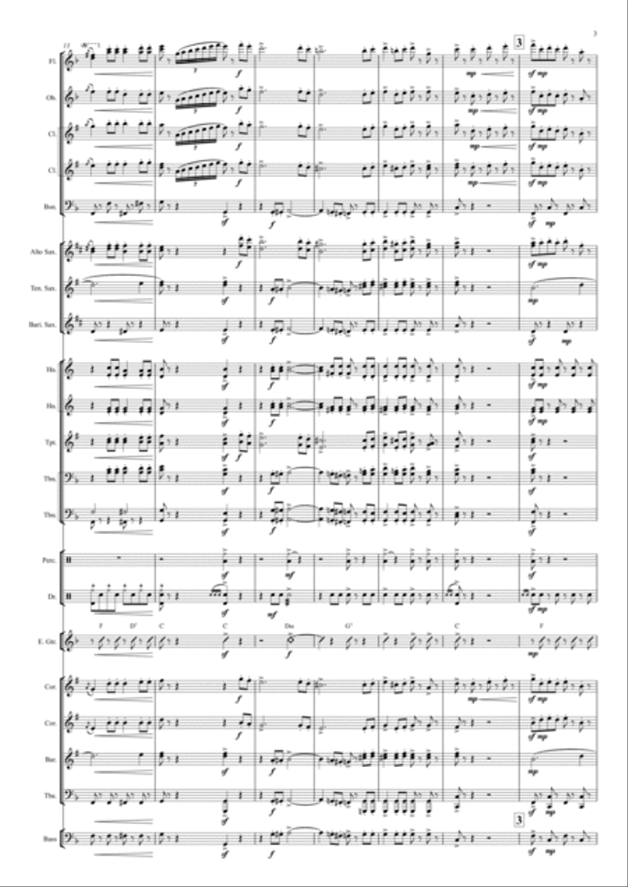 Bandits' Galop on Motives of an Operetta 'Prinz Methusalem', Op.378, for brass band concert Concert Band scores gallery preview page 4