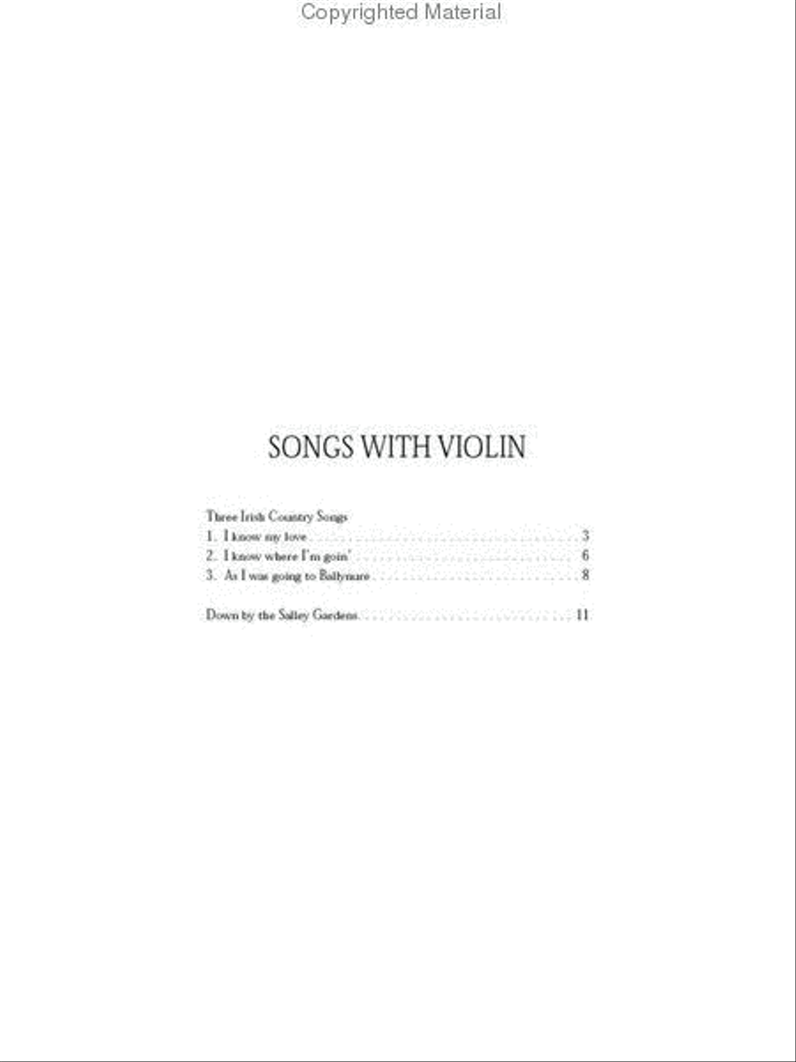 Songs with violin