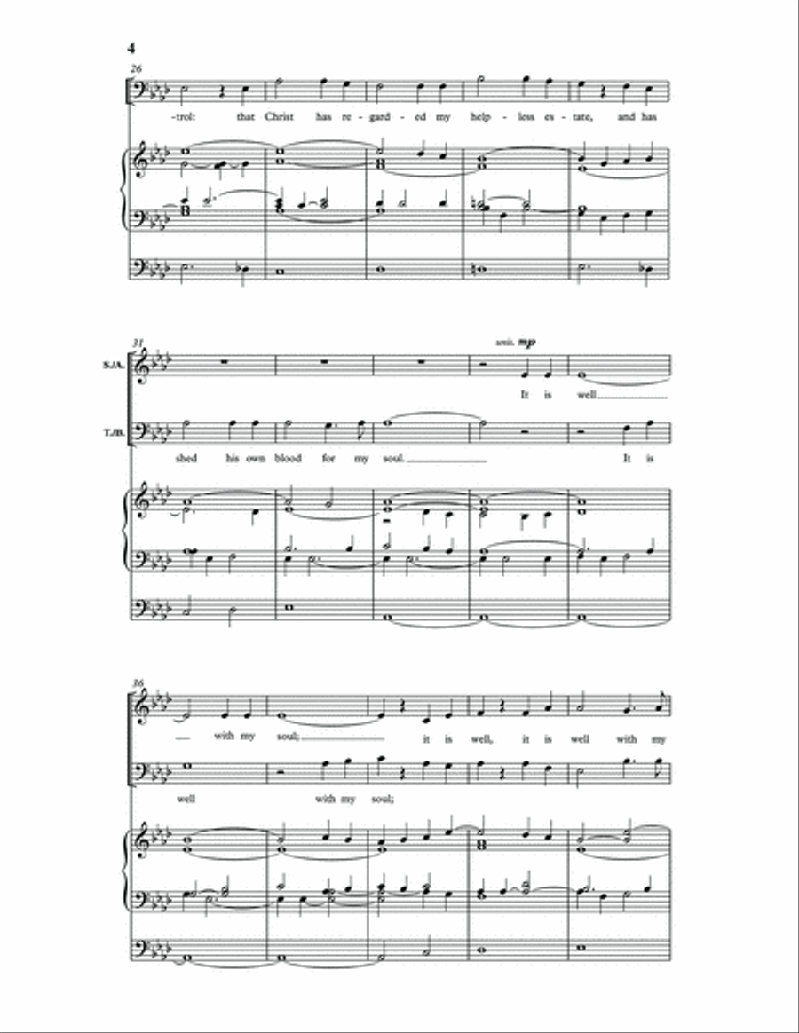 It Is Well with My Soul 4-Part scores gallery preview page 4