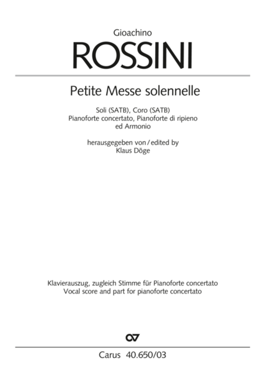 Petite Messe solennelle 4-Part scores gallery preview page 2