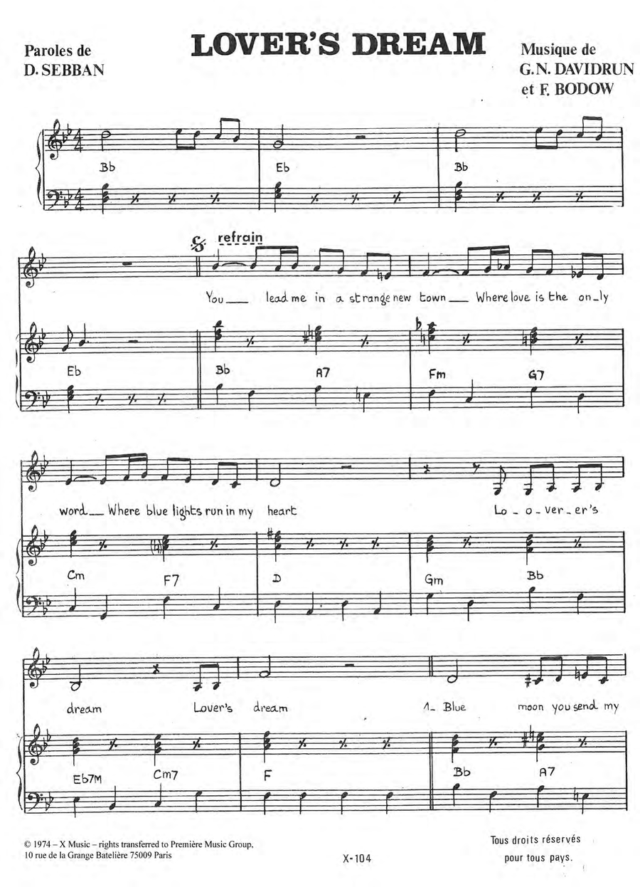 Lover's Dream Voice scores gallery preview page 1