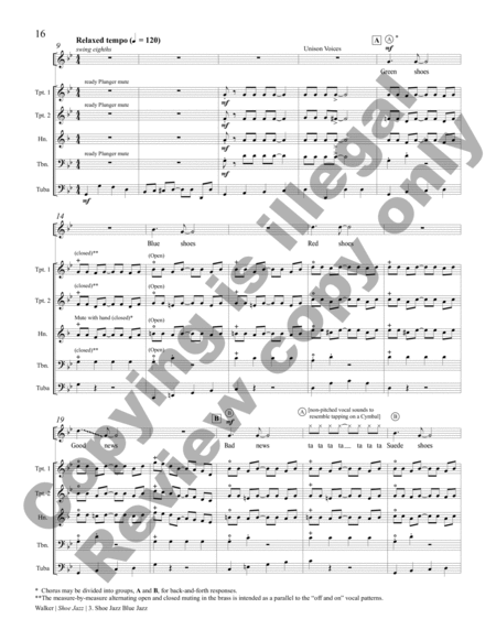 Shoe Jazz (Brass Quintet Full Score)