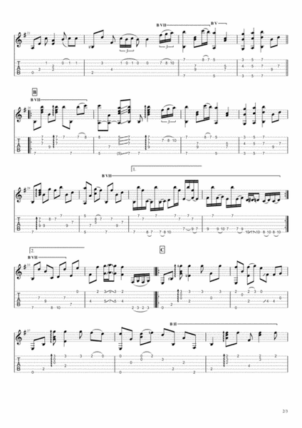 Böyle Ayrılık Olmaz guitar arrangement, score / tab image number null