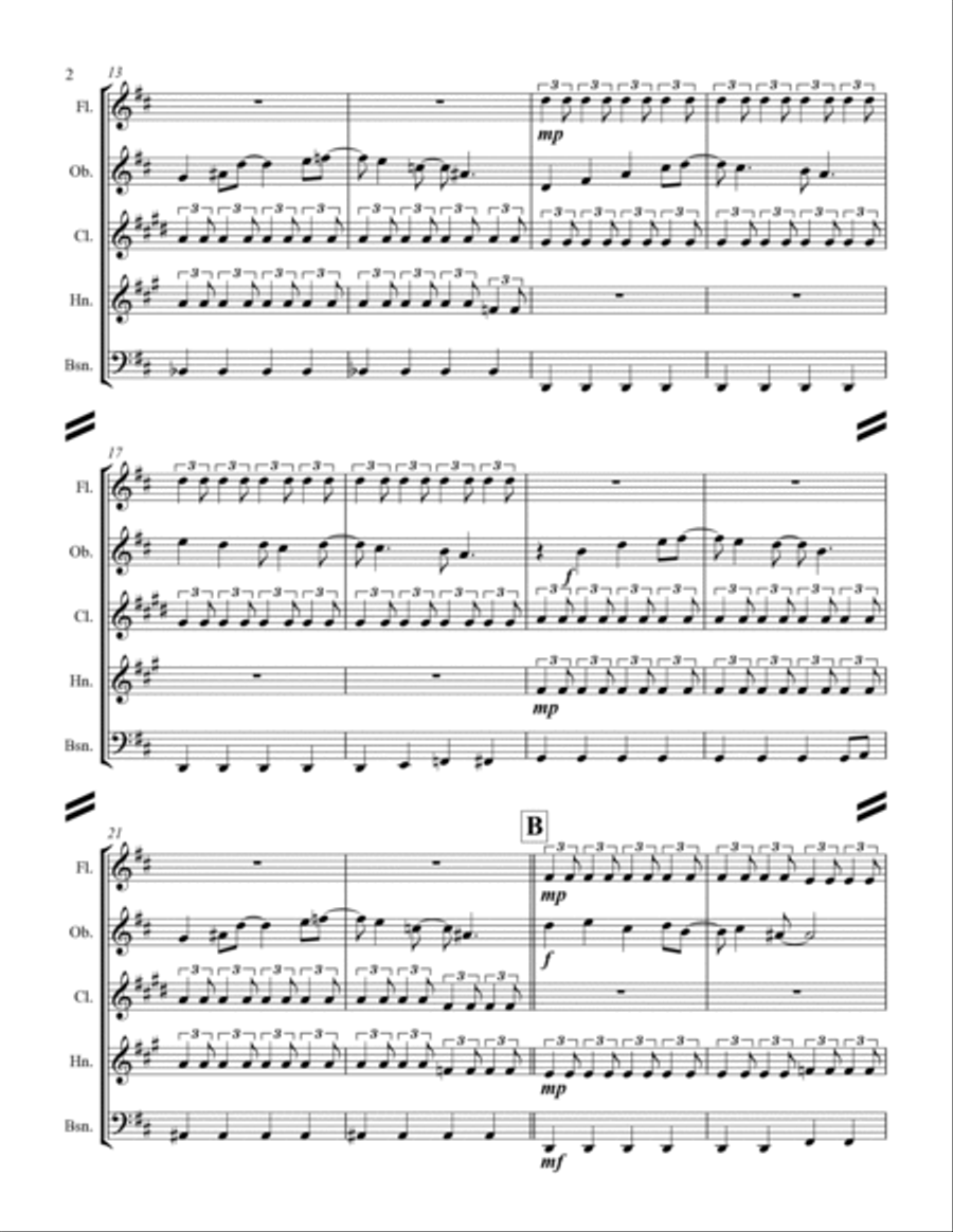 All I Want For Christmas Is You Woodwind Quintet scores gallery preview page 3