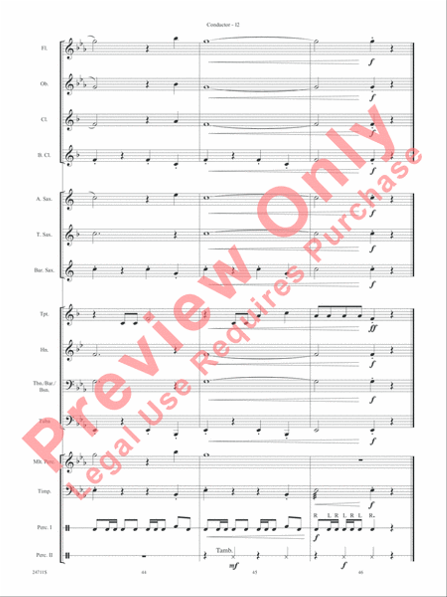 Siyahamba (We Are Marching) Concert Band scores gallery preview page 15