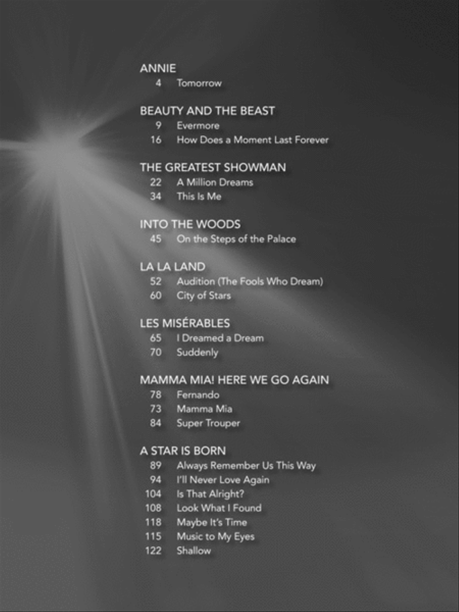 Songs from A Star Is Born, La La Land, The Greatest Showman, and More Movie Musicals Piano, Vocal, Guitar scores gallery preview page 2