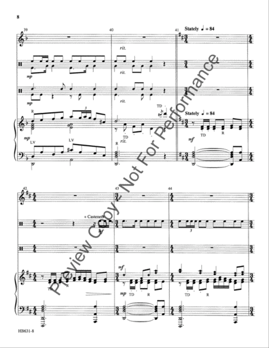 Serenata de Campanas - full score Handbell Choir scores gallery preview page 9