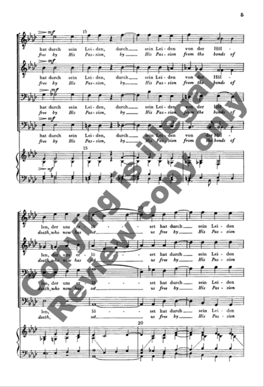 Thanks Be Unto Christ (Dank sei unserm Herrn) TTBB scores gallery preview page 4