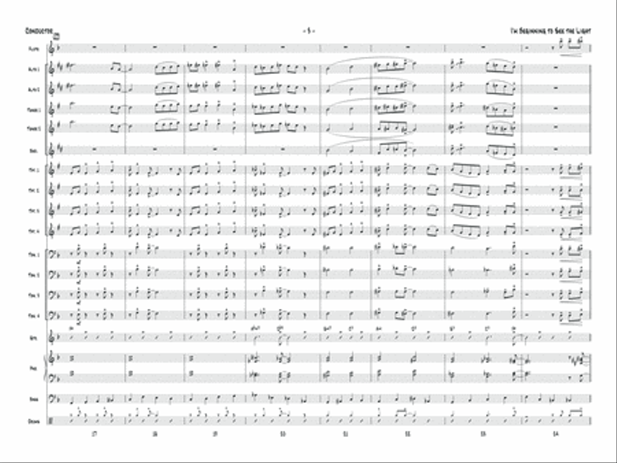 I'm Beginning to See the Light: Score Jazz Ensemble scores gallery preview page 5