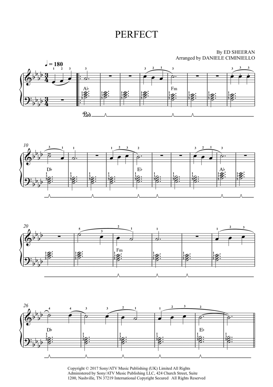 Perfect Easy Piano scores gallery preview page 1