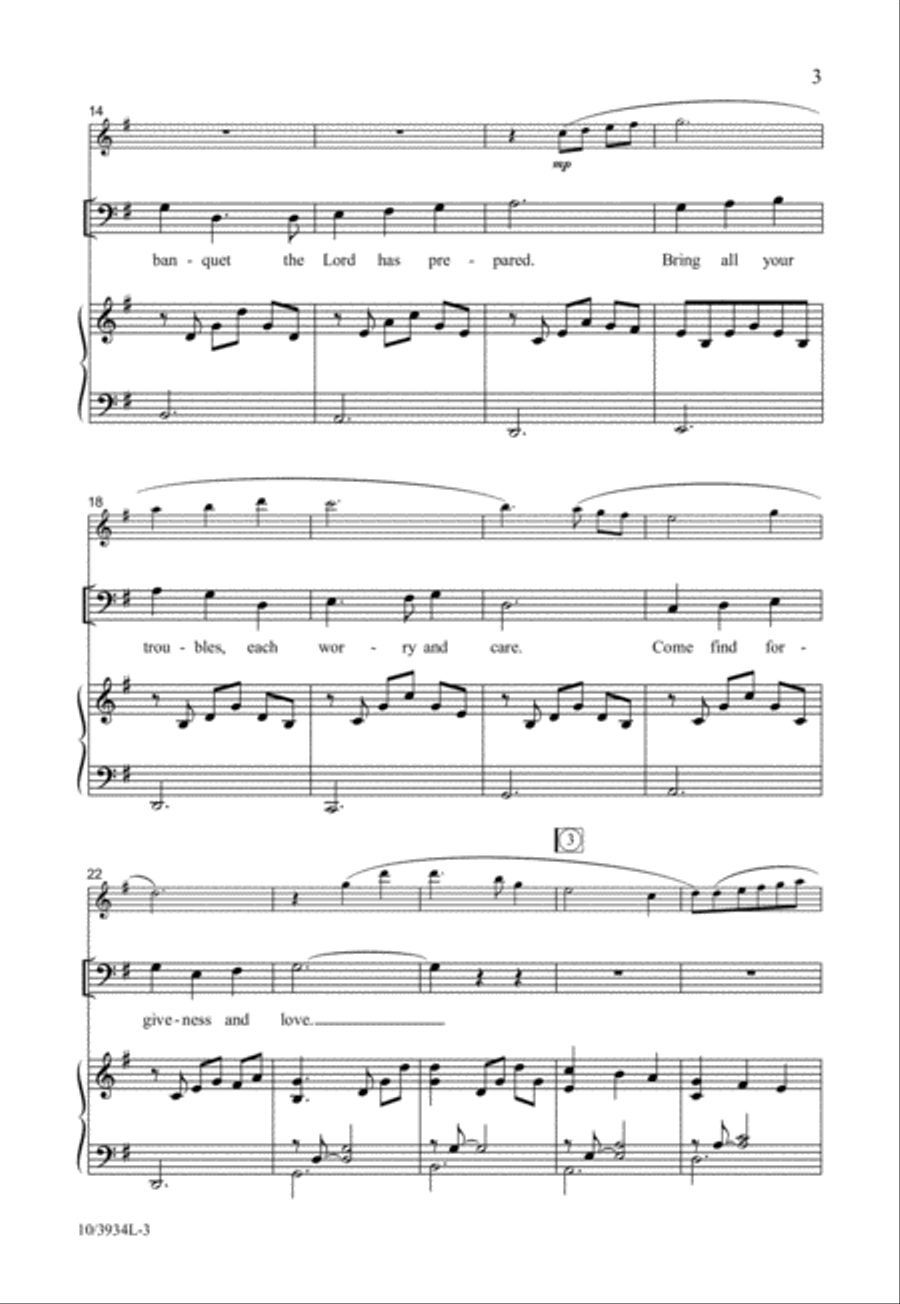 Come Find Forgiveness and Love 4-Part scores gallery preview page 3