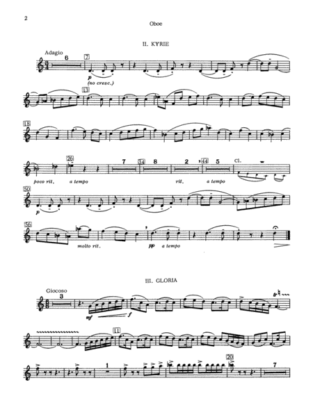 Liturgical Music for Band, Op. 33: Oboe