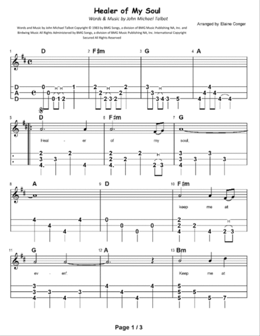 Healer Of My Soul Healer Of My Soul Dulcimer scores gallery preview page 2