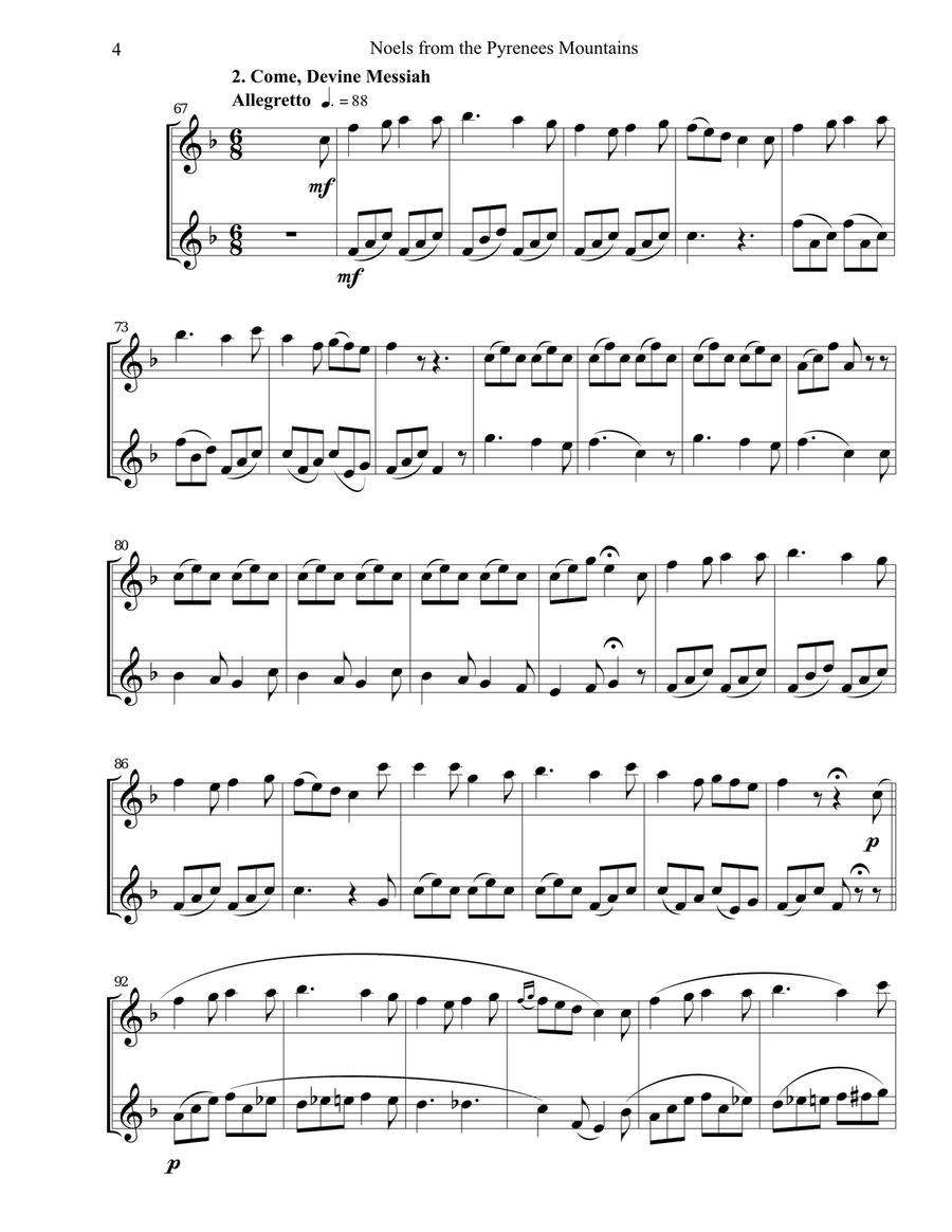 Noels from the Pyrenees Mountains - sax duet Woodwind Duet scores gallery preview page 4